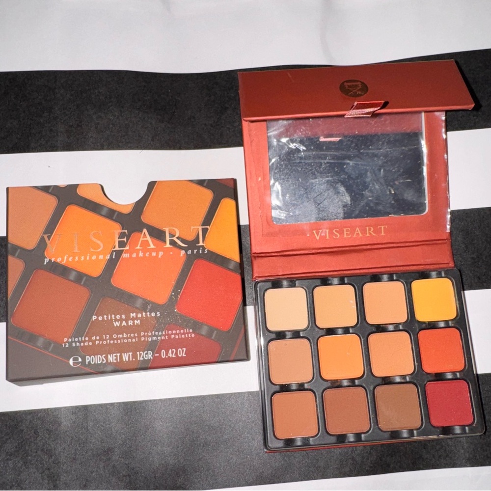 Viseart Petites Mattes Warm Eyeshadow Palette - Yellow Orange Red Brown